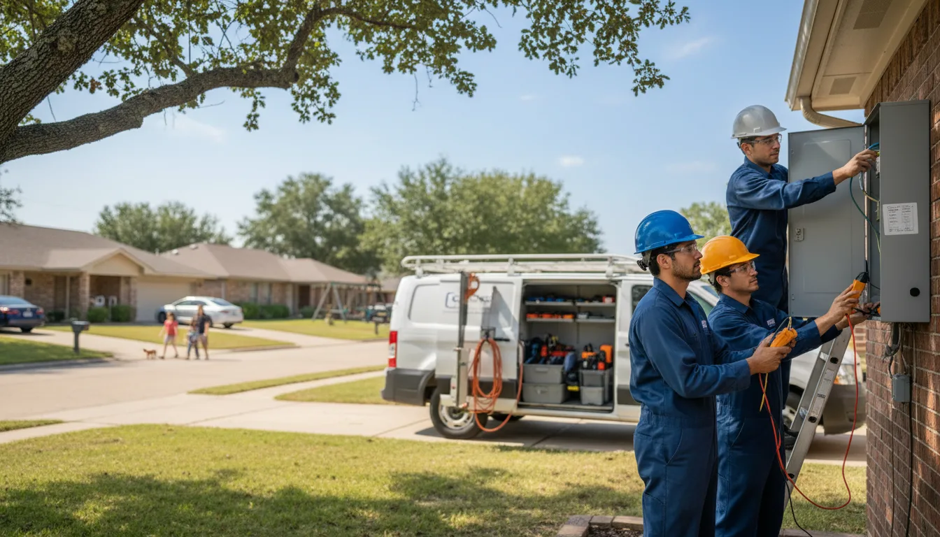 Certified electrician providing emergency electrical services in Oklahoma City, OK